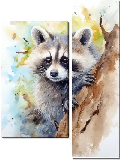 Модульная картина Енот №98
