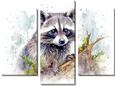 Модульная картина Енот №99