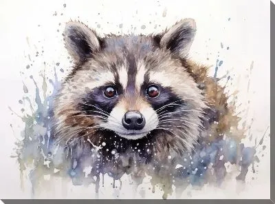 Картина маслом Енот №102