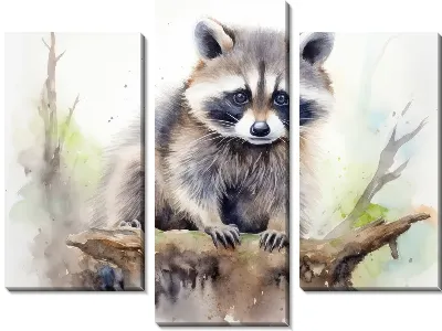Модульная картина Енот №103