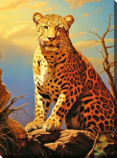 Картина маслом Леопард №21