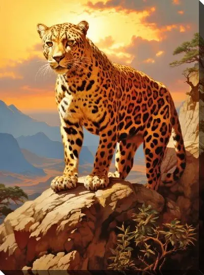 Картина маслом Леопард №31