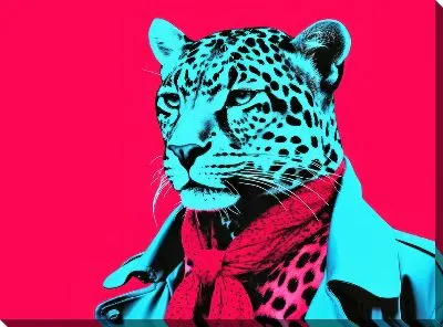 Картина маслом Леопард №8