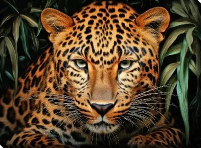 Картина маслом Леопард №13