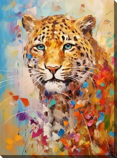 Картина маслом Леопард №15