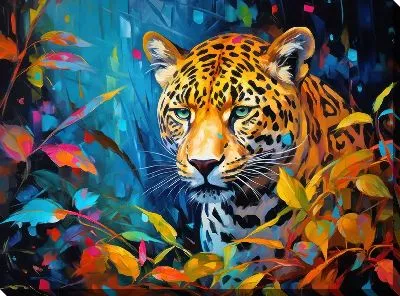 Картина маслом Леопард №18