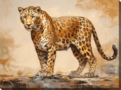 Картина маслом Леопард №19