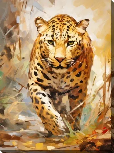 Картина маслом Леопард №20