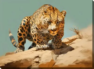 Картина маслом Леопард №211