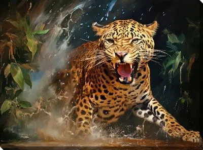 Картина маслом Леопард №24