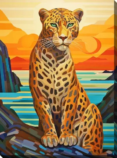 Картина маслом Леопард №26
