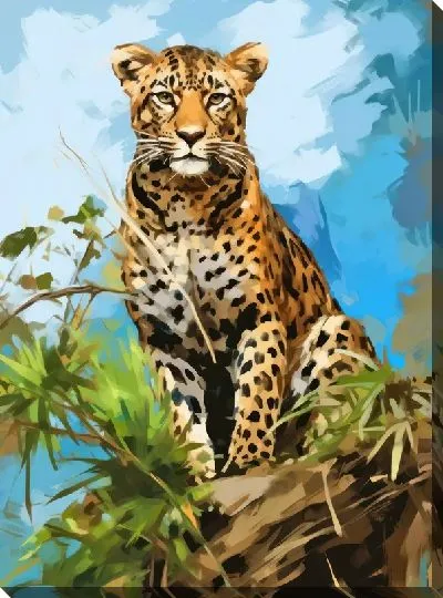Картина маслом Леопард №27