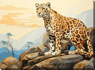 Картина маслом Леопард №28