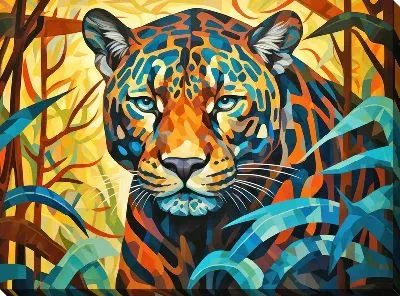 Картина маслом Леопард №29