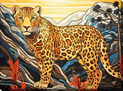 Картина маслом Леопард №311