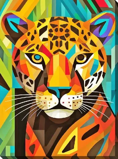 Картина маслом Леопард №32