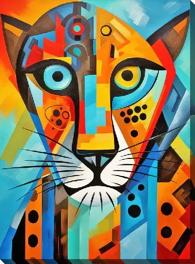 Картина маслом Леопард №34