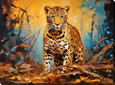 Картина маслом Леопард №36