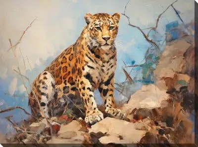 Картина маслом Леопард №37