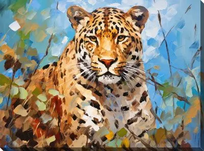 Картина маслом Леопард №38
