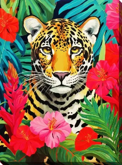Картина маслом Леопард №42