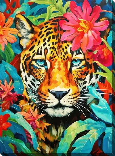 Картина маслом Леопард №46