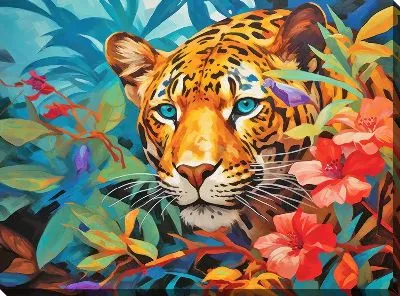 Картина маслом Леопард №47