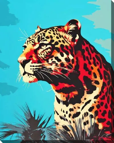 Картина маслом Леопард №51