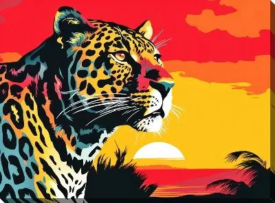 Картина маслом Леопард №52