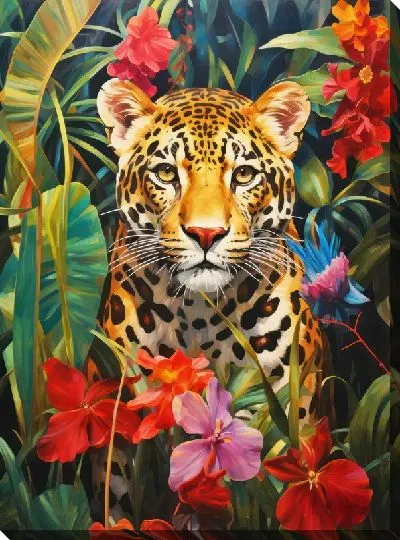 Картина маслом Леопард №53