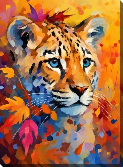 Картина маслом Леопард №56