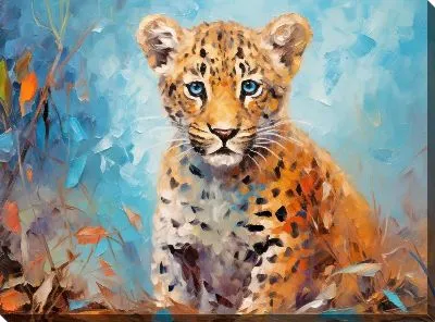 Картина маслом Леопард №59