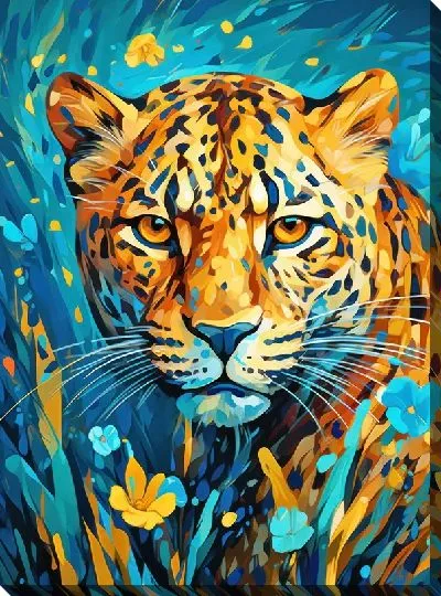 Картина маслом Леопард №61