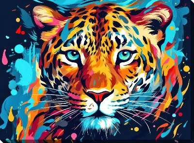 Картина маслом Леопард №70