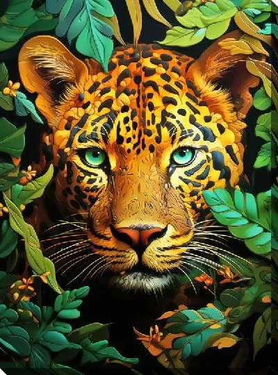 Картина маслом Леопард №71