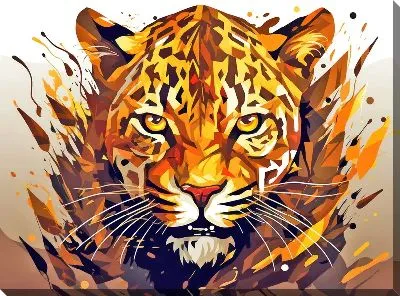 Картина маслом Леопард №73