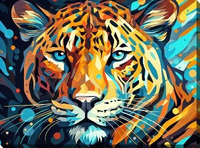 Картина маслом Леопард №75