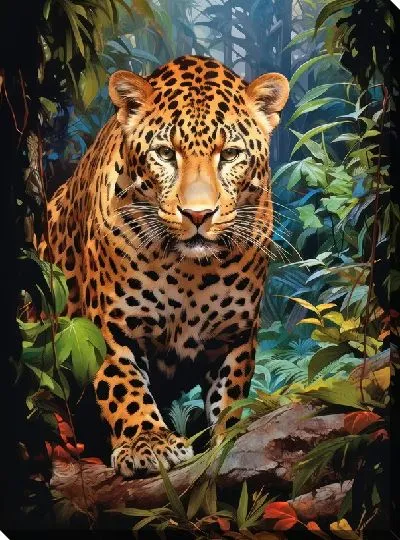 Картина маслом Леопард №76