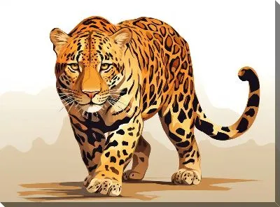 Картина маслом Леопард №79