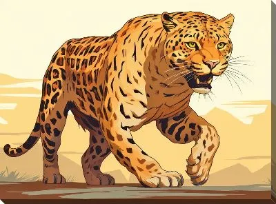 Картина маслом Леопард №81