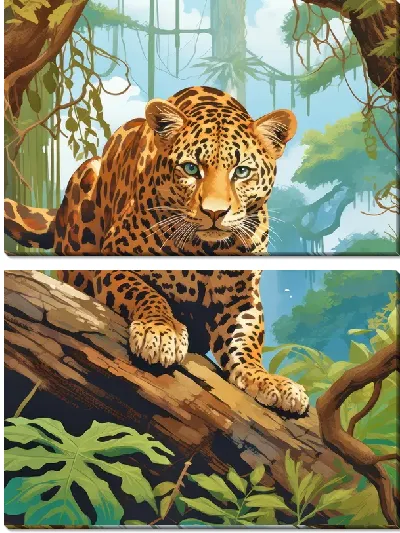 Модульная картина Леопард №83