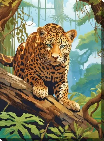 Картина маслом Леопард №83