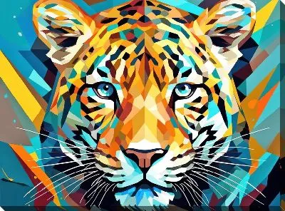 Картина маслом Леопард №85