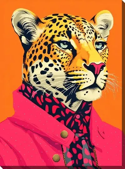 Картина маслом Леопард №86