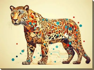Картина маслом Леопард №87