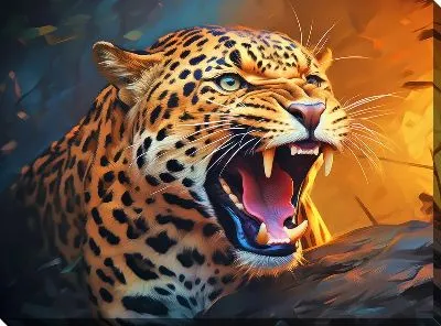 Картина маслом Леопард №88