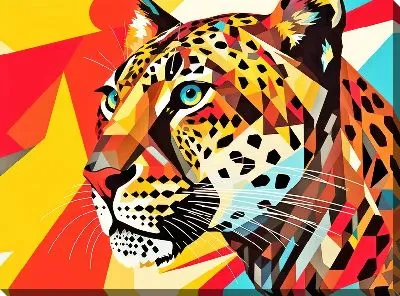 Картина маслом Леопард №90