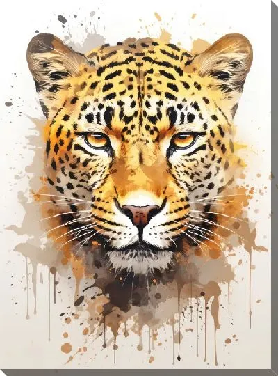 Картина маслом Леопард №91
