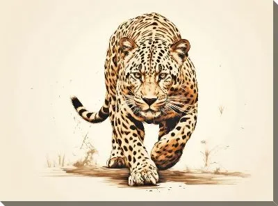 Картина маслом Леопард №92