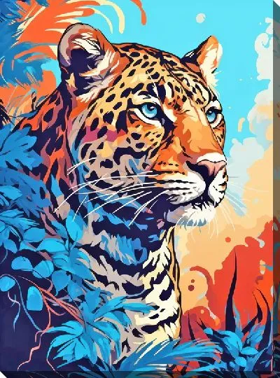 Картина маслом Леопард №93
